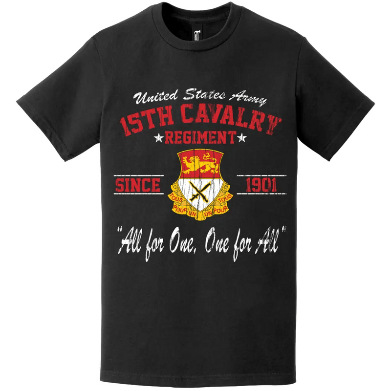 15th Cavalry Regiment Since 1901 Unit Legacy Distressed T-Shirt