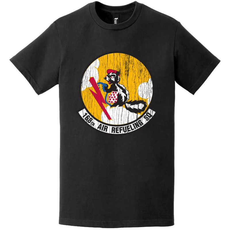 168th Air Refueling Squadron (55th ARS) Distressed Logo T-Shirt