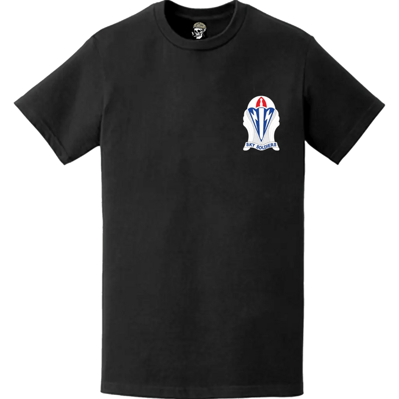 173rd Airborne Brigade "Sky Soldiers" DUI Logo Left Chest T-Shirt