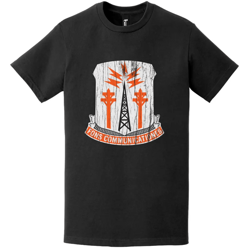 17th Signal Battalion Distressed DUI Logo Emblem T-Shirt