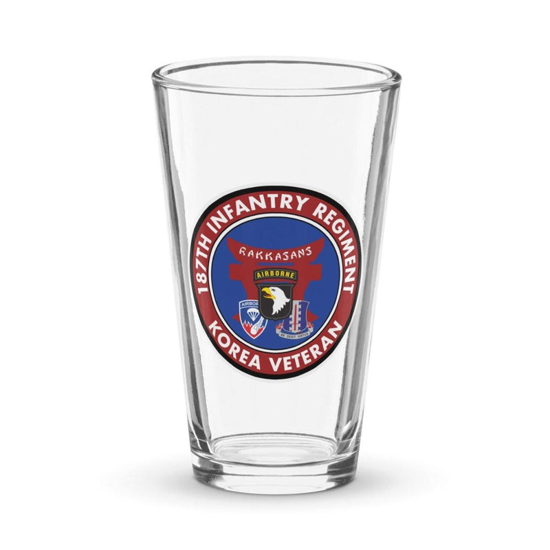 187th Infantry "Rakkasans" Korean War Veteran Beer Pint Glass