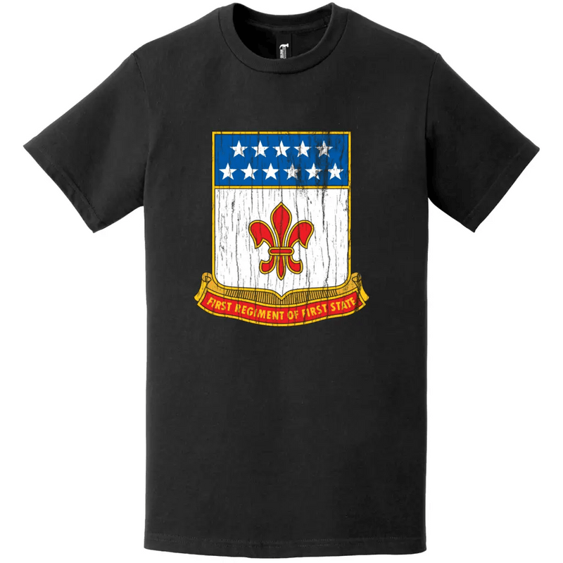 198th Signal Battalion Distressed DUI Logo Emblem T-Shirt