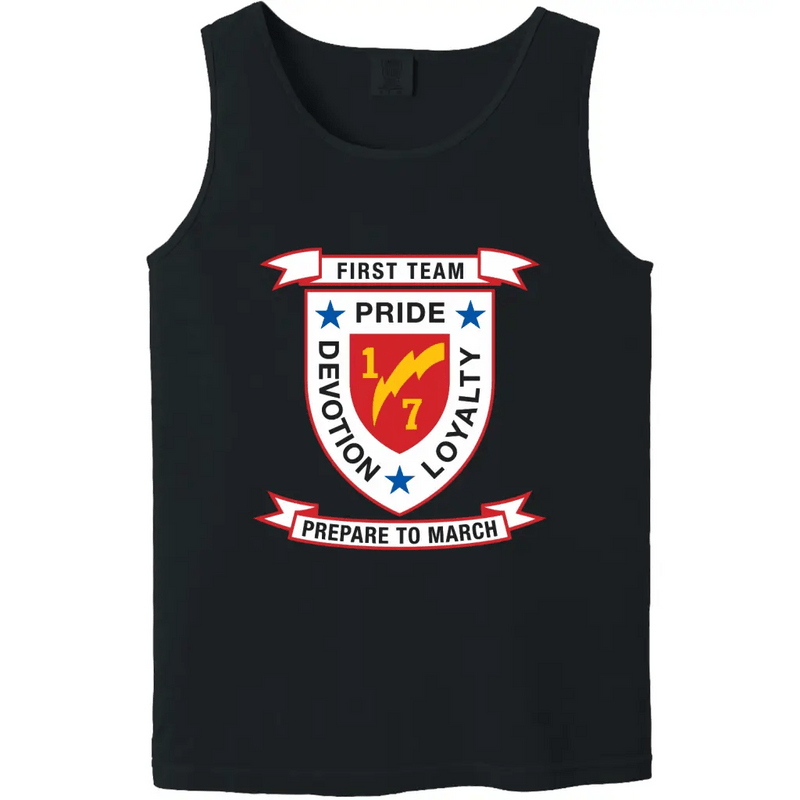 1st Battalion, 7th Marines (1/7) Unit Logo Emblem Tank Top