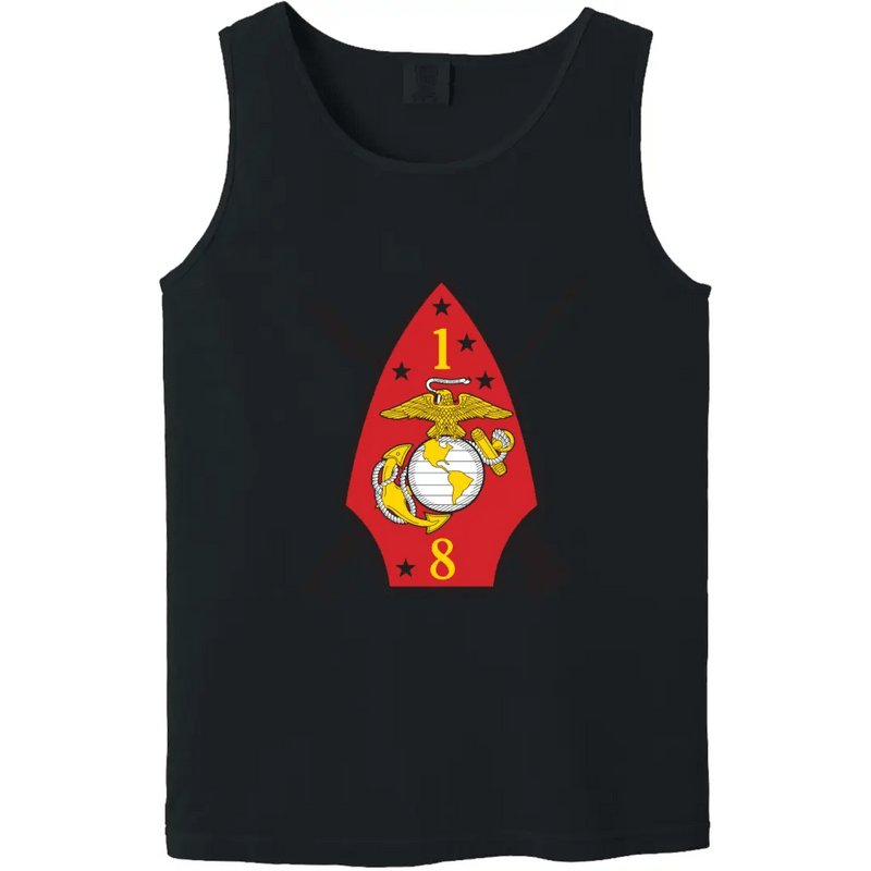 1st Battalion, 8th Marines (1/8) Unit Logo Emblem Tank Top