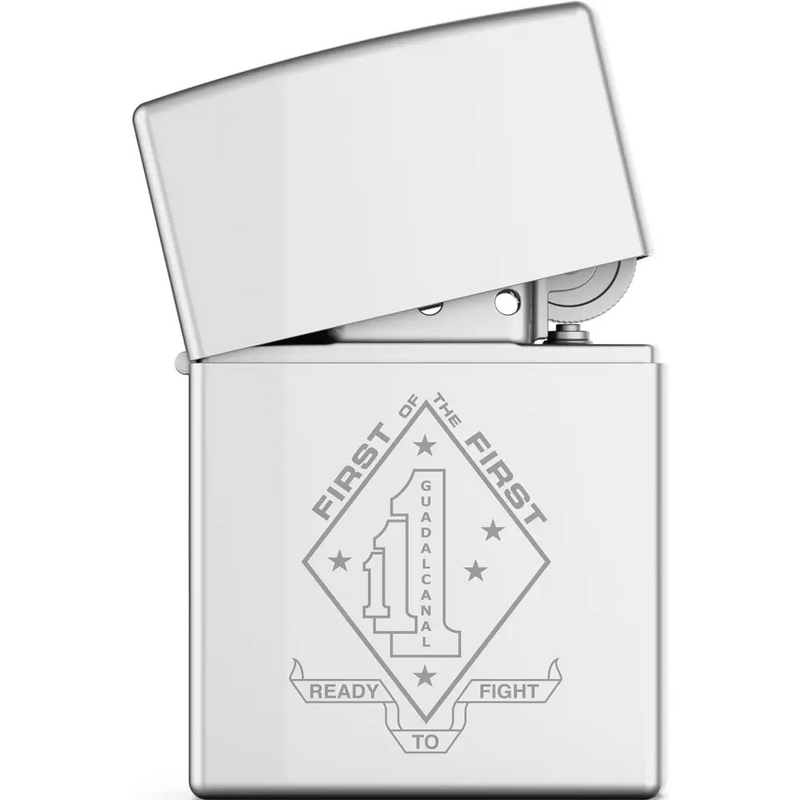 1st Battalion, 1st Marines (1/1) Engraved Zippo Lighter