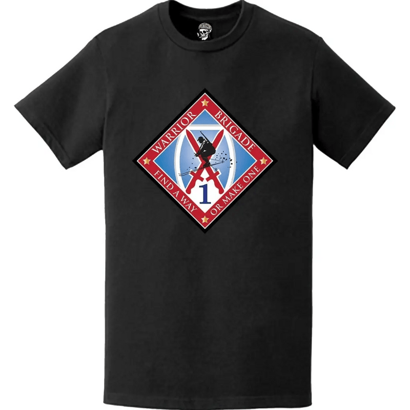 第1戦闘旅団 第10山岳師団「ウォリアーズ」エンブレムロゴTシャツ