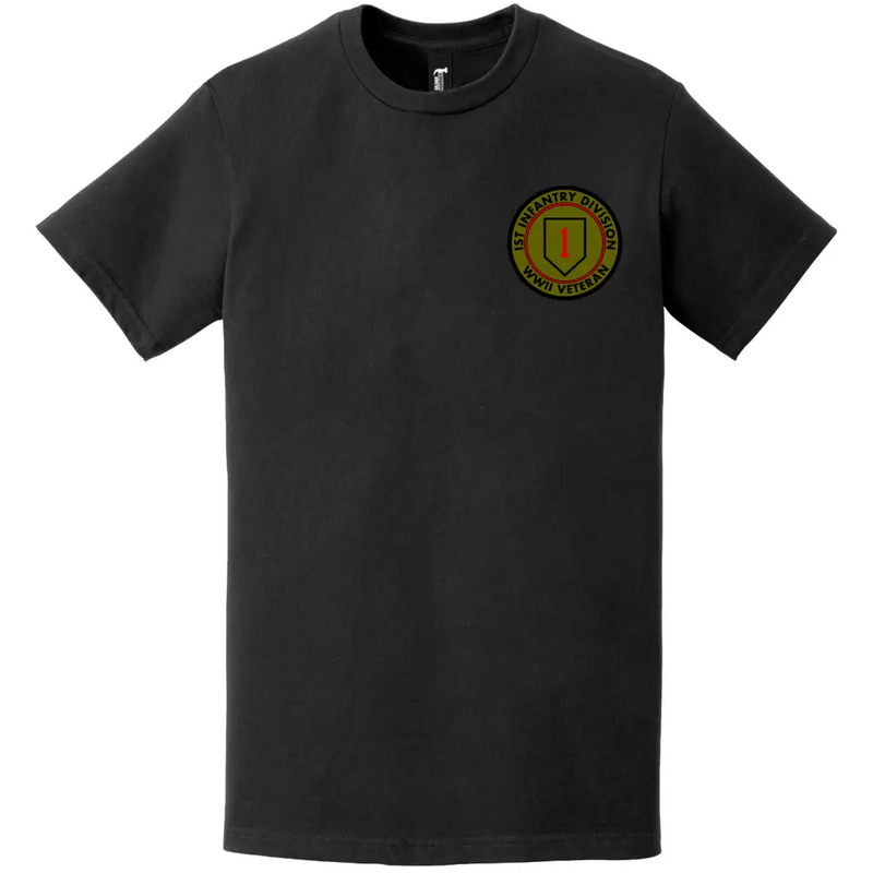 1st Infantry Division WWII Veteran Left Chest Emblem T-Shirt