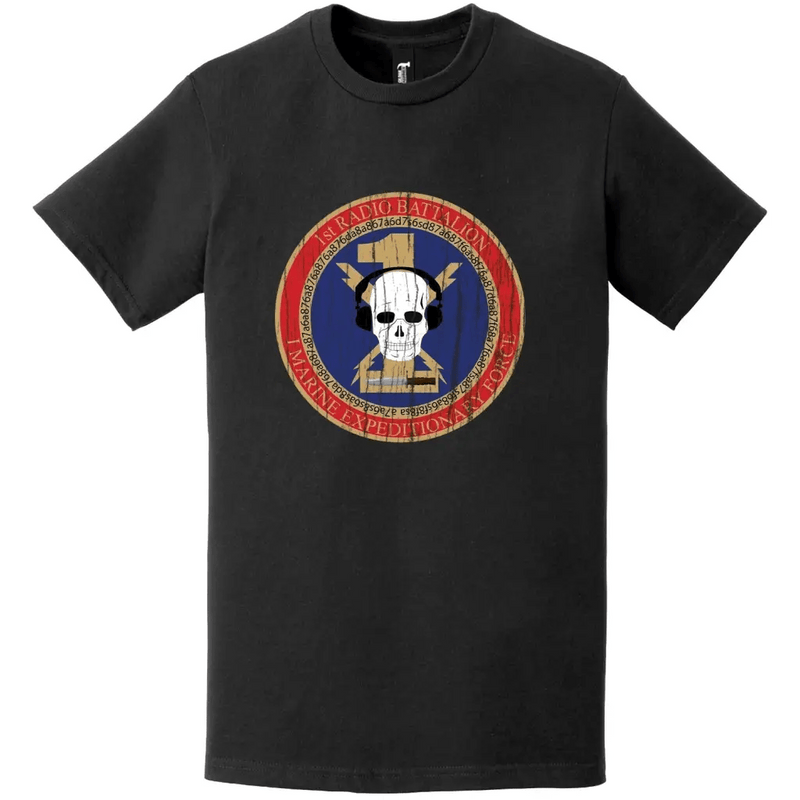 1st Radio Battalion Distressed Logo Emblem T-Shirt