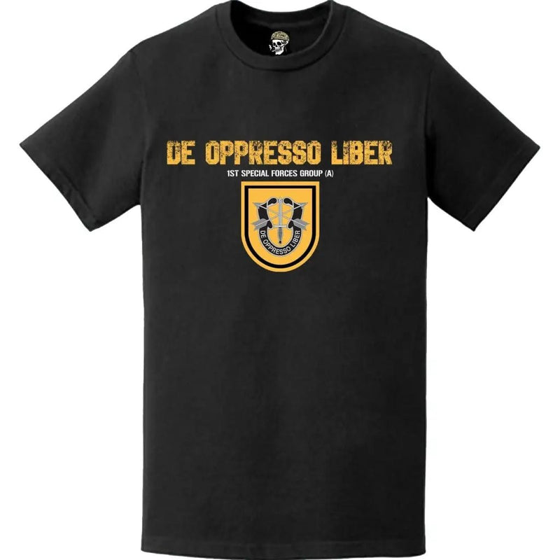 1st Special Forces Group Heavy Metal Style T-Shirt