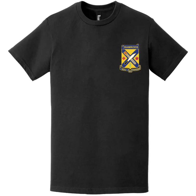 2-2 Infantry "Ramrods" Logo Emblem Left Chest T-Shirt