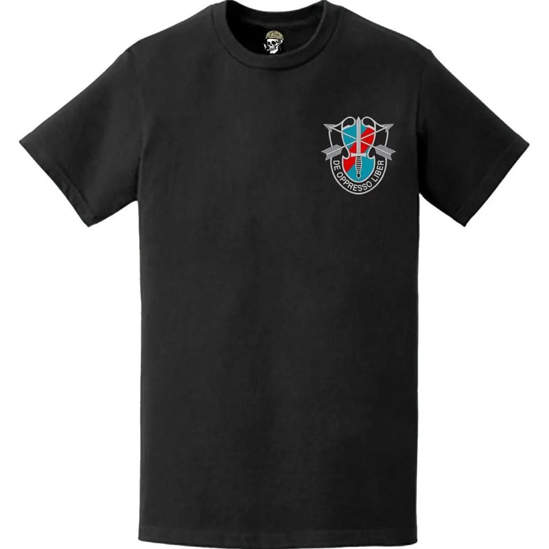 20th Special Forces Group De Oppresso Logo Left Chest T-Shirt