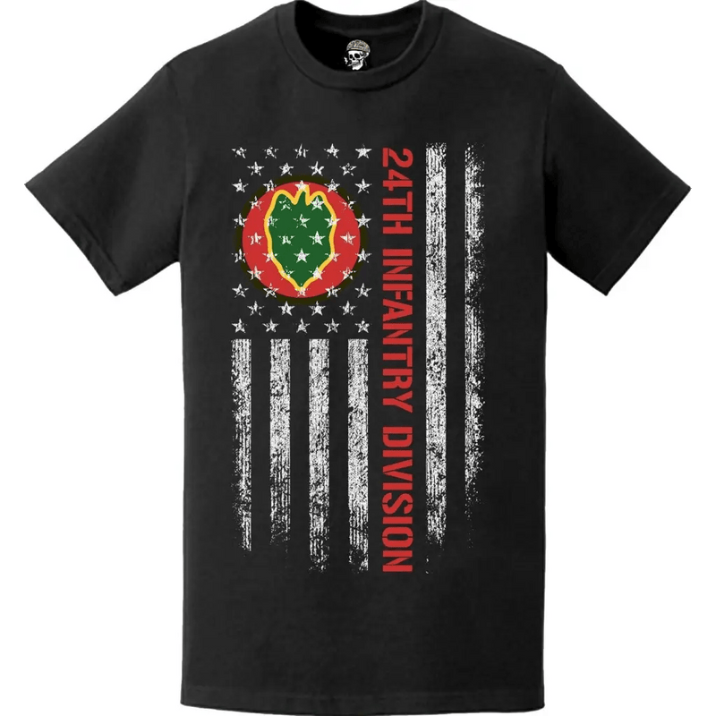 24th Infantry Division (24th ID) American Flag T-Shirt