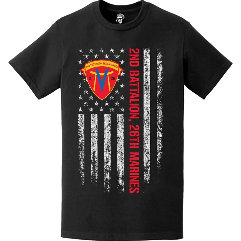 2nd Battalion, 26th Marines (2/26) American Flag T-Shirt