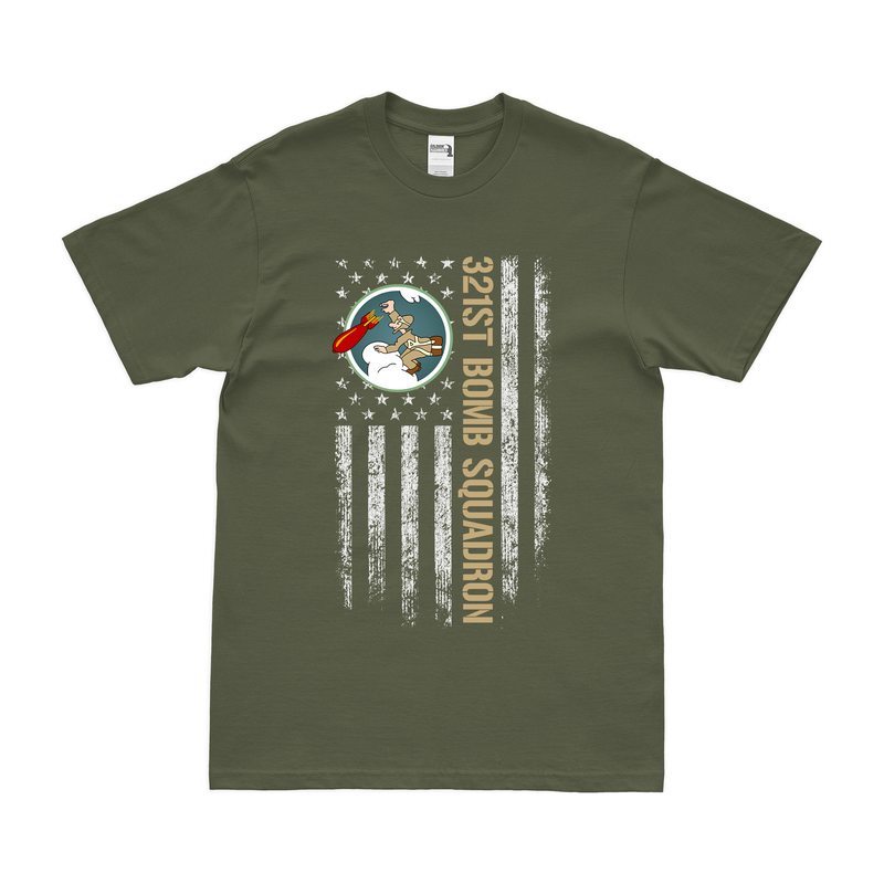 321st Bomb Squadron American Flag T-Shirt