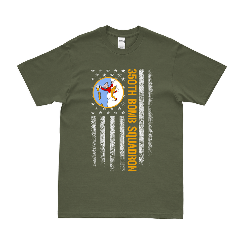 350th Bomb Squadron American Flag T-Shirt