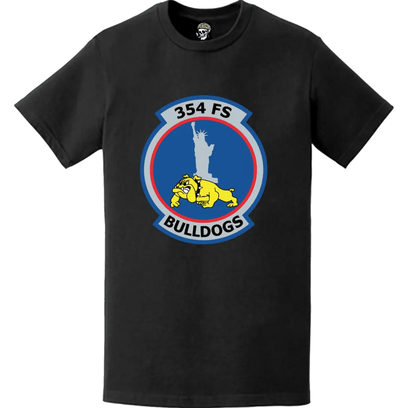 354th Fighter Squadron (354 FS) 'Bulldogs' Logo Emblem Crest T-Shirt