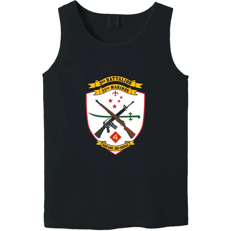3rd Battalion, 23rd Marines (3/23) Unit Logo Emblem Tank Top