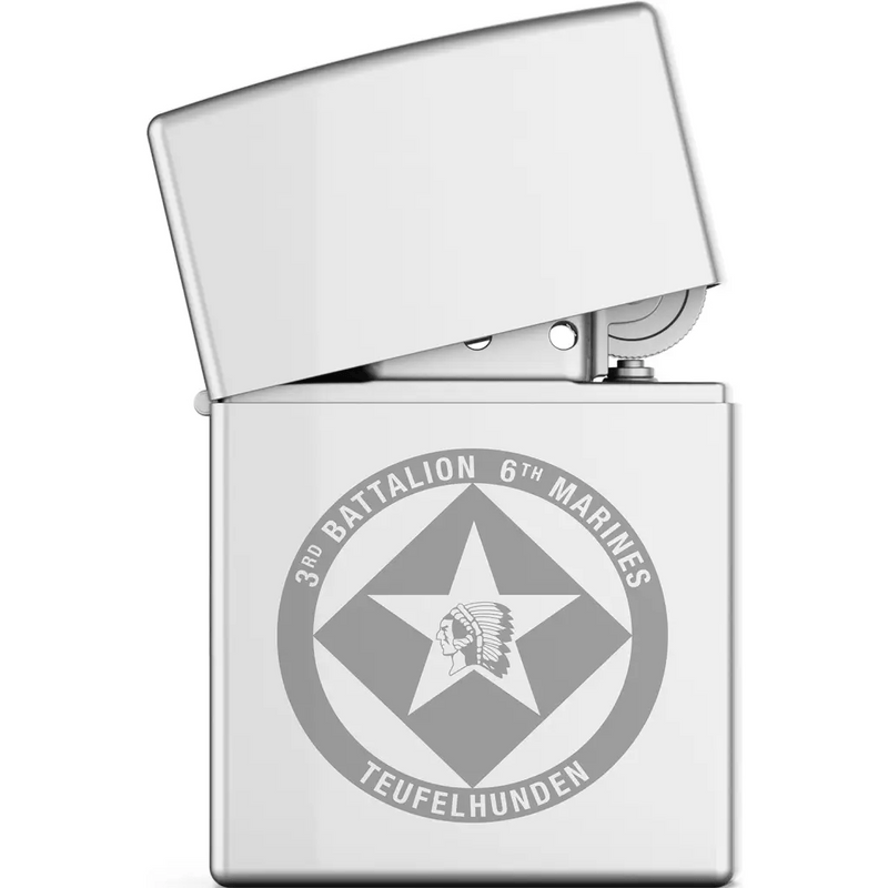 3rd Battalion, 6th Marines (3/6) Engraved Zippo Lighter