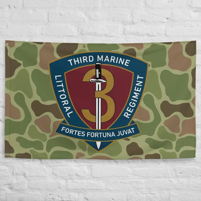 3rd Marine Littoral Regiment Frogskin Camo Flag Tactically Acquired   