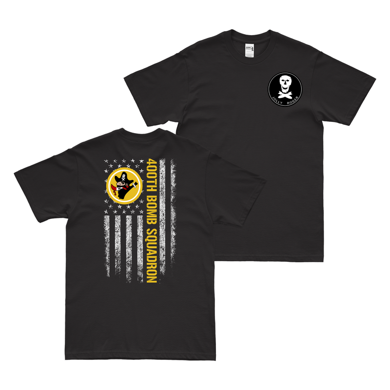 Double-Sided 400th Bomb Squadron American Flag T-Shirt