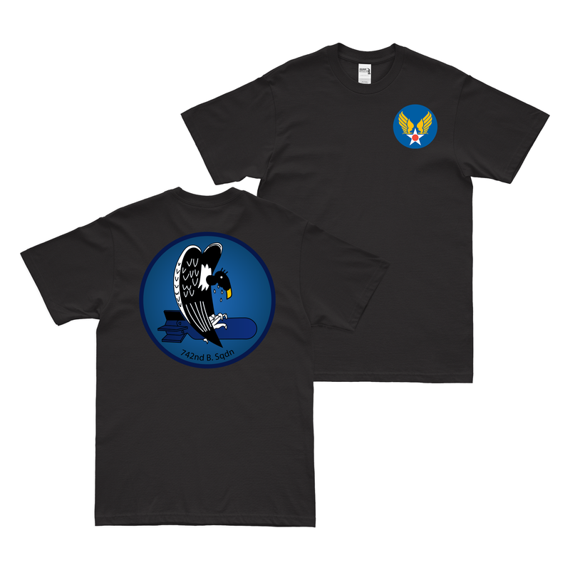 Double-Sided 742nd Bomb Squadron WW2 AAF T-Shirt