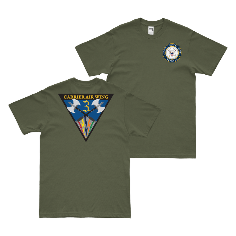 両面 空母航空団第3 (CVW-3) 退役軍人 Tシャツ