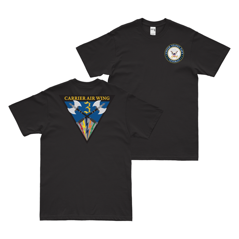 両面 空母航空団第3 (CVW-3) 退役軍人 Tシャツ