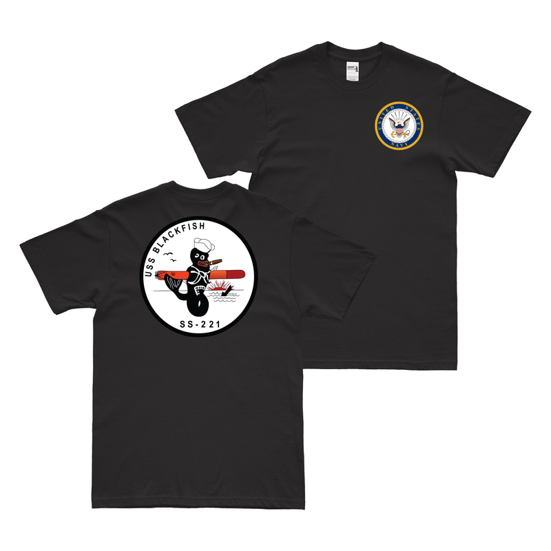 Double-Sided USS Blackfish (SS-221) T-Shirt