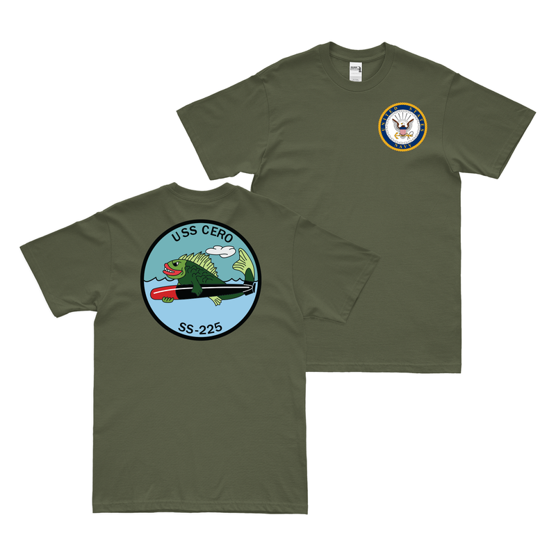 Double-Sided USS Cero (SS-225) T-Shirt