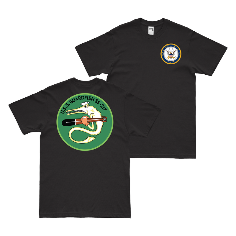 Double-Sided USS Guardfish (SS-217) Gato-class Submarine T-Shirt