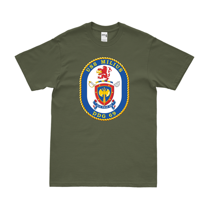 USS Milius (DDG-69) Destroyer Logo Emblem T-Shirt