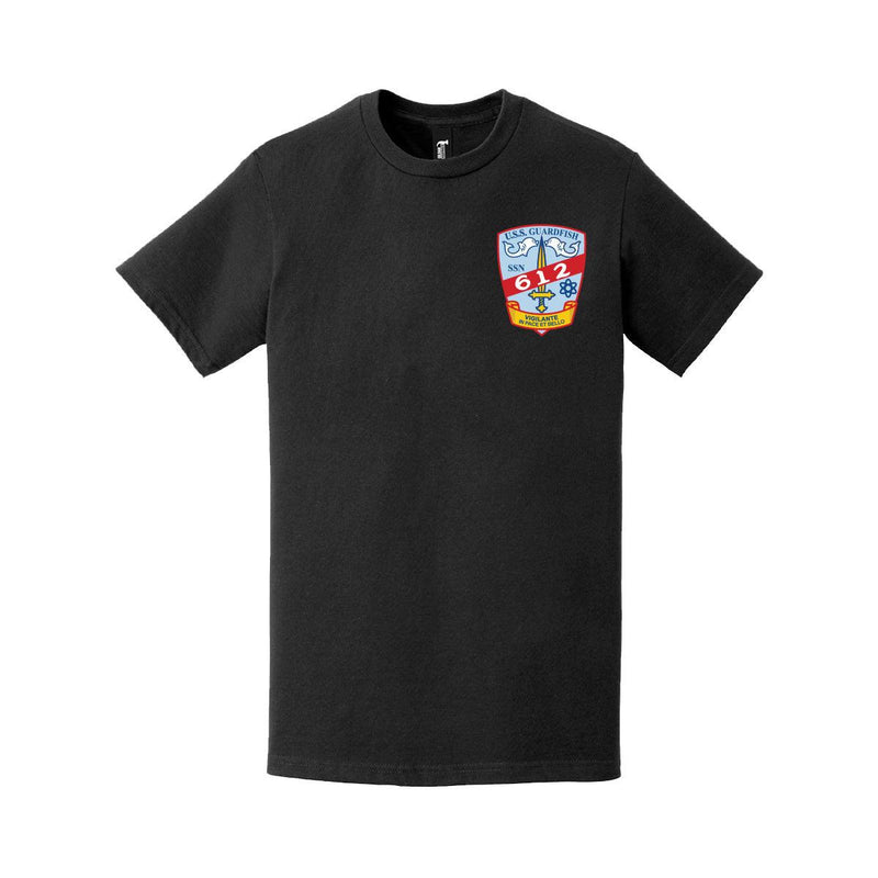 USS Guardfish (SSN-612) Logo Left Chest T-Shirt