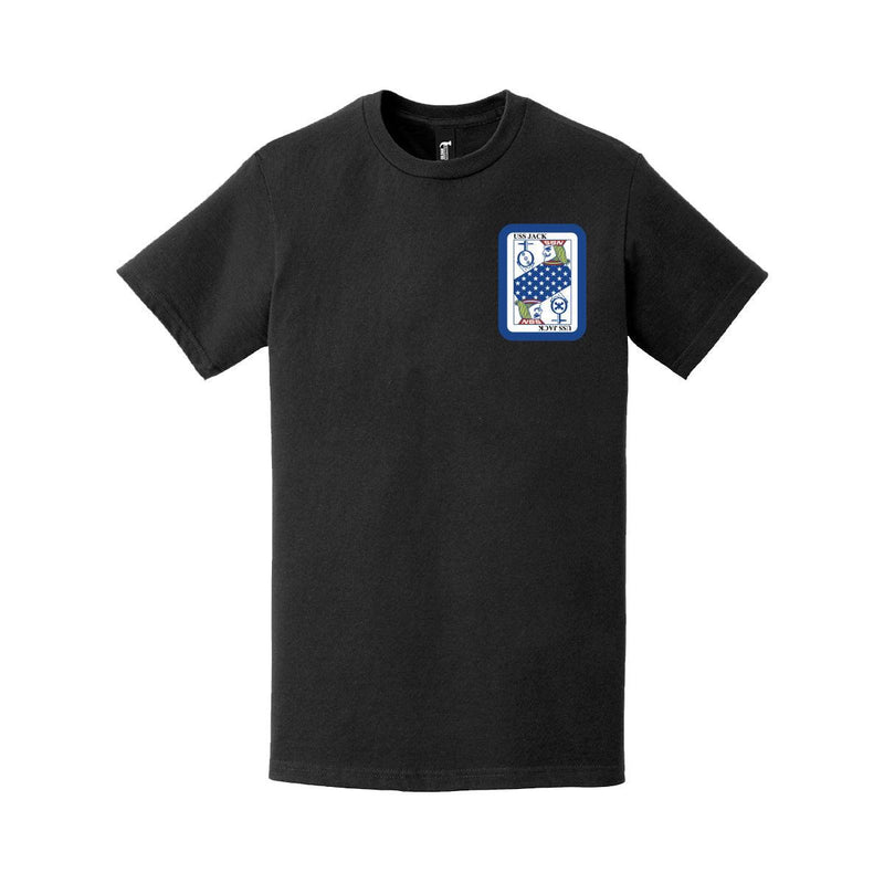 USS Jack (SSN-605) Left Chest Logo Crest T-Shirt