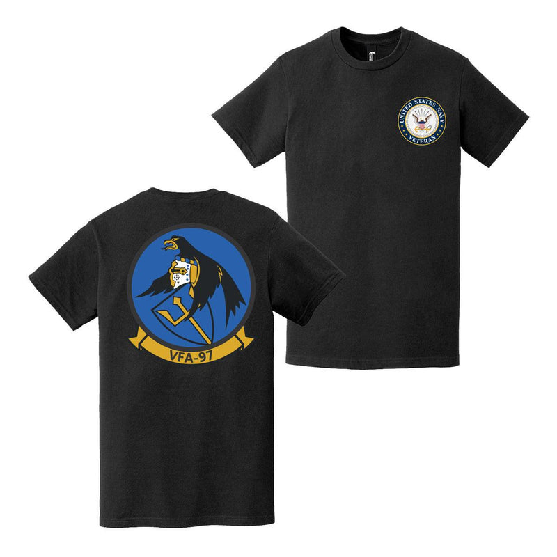 Double-Sided VFA-97 Warhawks Logo Veteran T-Shirt