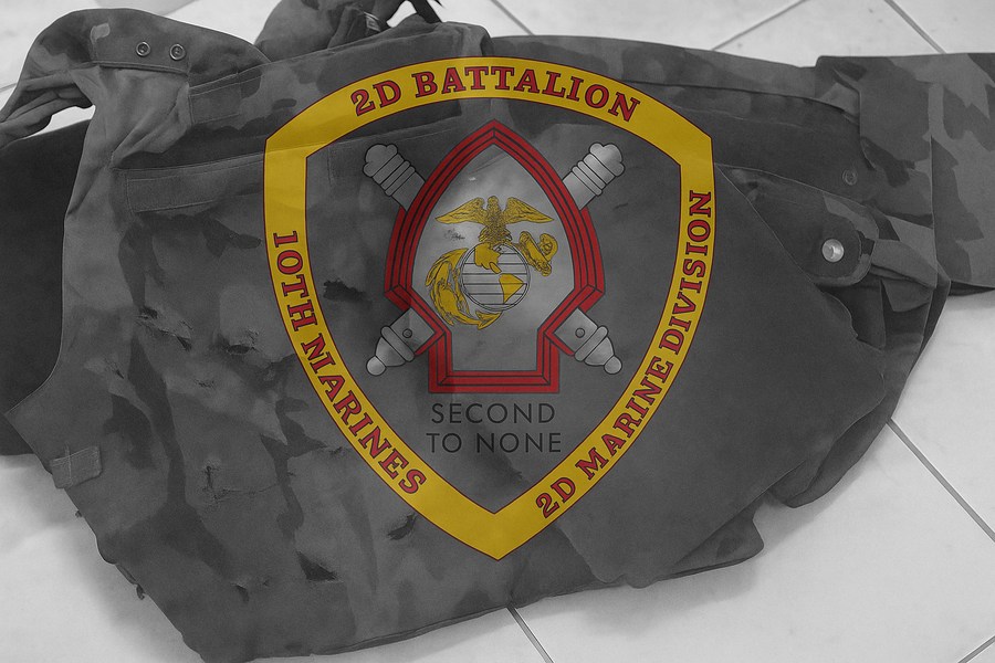2/insignia over armor plates that were damaged during the battle