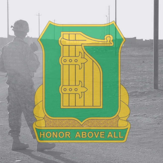 91st Military Police Battalion Insignia over image from Operation Lion Hunt