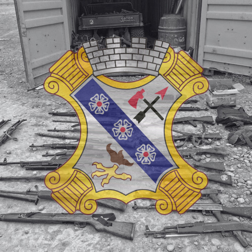 8th Infantry Regiment Insignia over image from Operation Cowpen