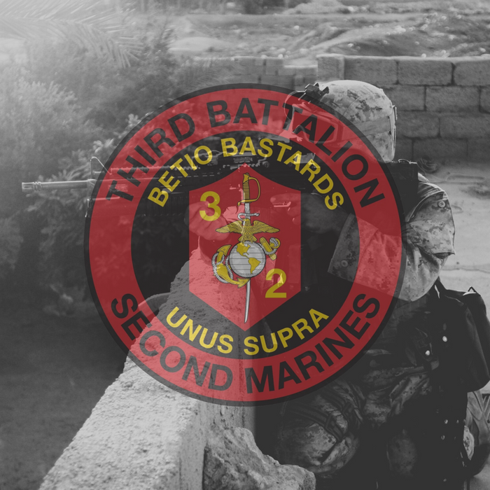 Marine Participating in Operation Spear with 3/2 Insignia over image