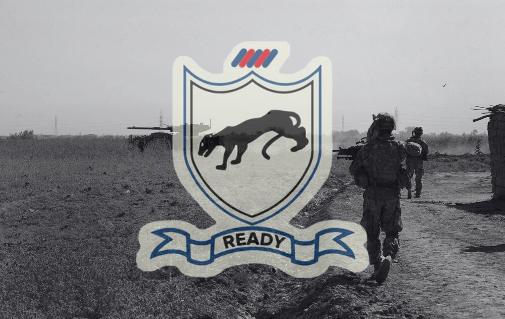 505th Parachute Infantry Regiment Insignia over image from Operation Arrowhead Ripper