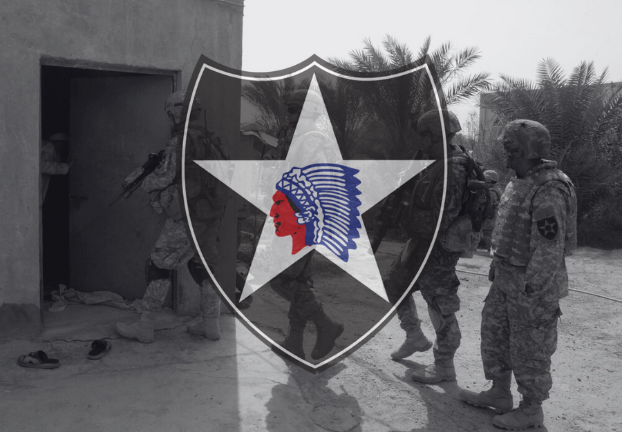 2nd Infantry Division Insignia over image from Operation Head Hunter