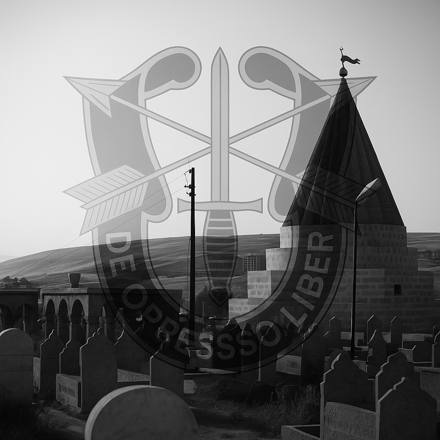 10th special forces logo over ain sifni cemetery 
