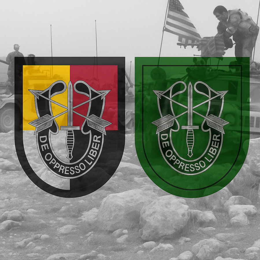 3rd and 10th special forces group crescent over image of battle of debecka pass