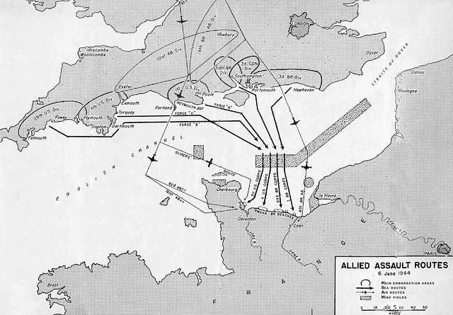 D-Day Assault Map 1944