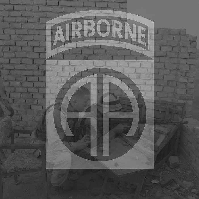 82nd Airborne Division soldiers operate from a make shift machine gun nest