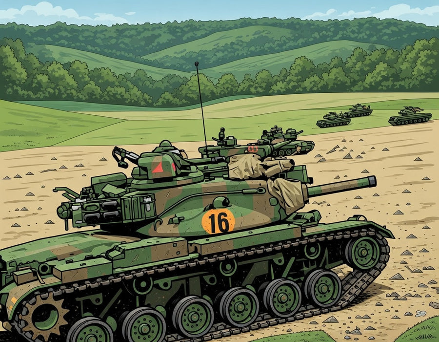U.S. Army M-60 Tank in the Fulda Gap, West Germany