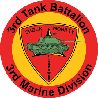 U.S. Marine Corps 3rd Tank Battalion Logo Emblem Crest