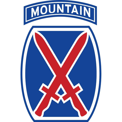 10th Mountain Division Patch Logo Emblem Crest Insignia Merchandise Apparel Gifts Store