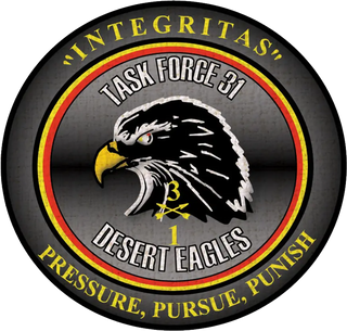 1st Battalion, 3rd Special Forces Group (Airborne) Task Force 31 "Desert Eagles" Logo Emblem Crest