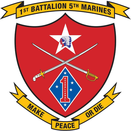 1st Battalion, 5th Marines (1/5 Marines) Logo Emblem Crest Insignia