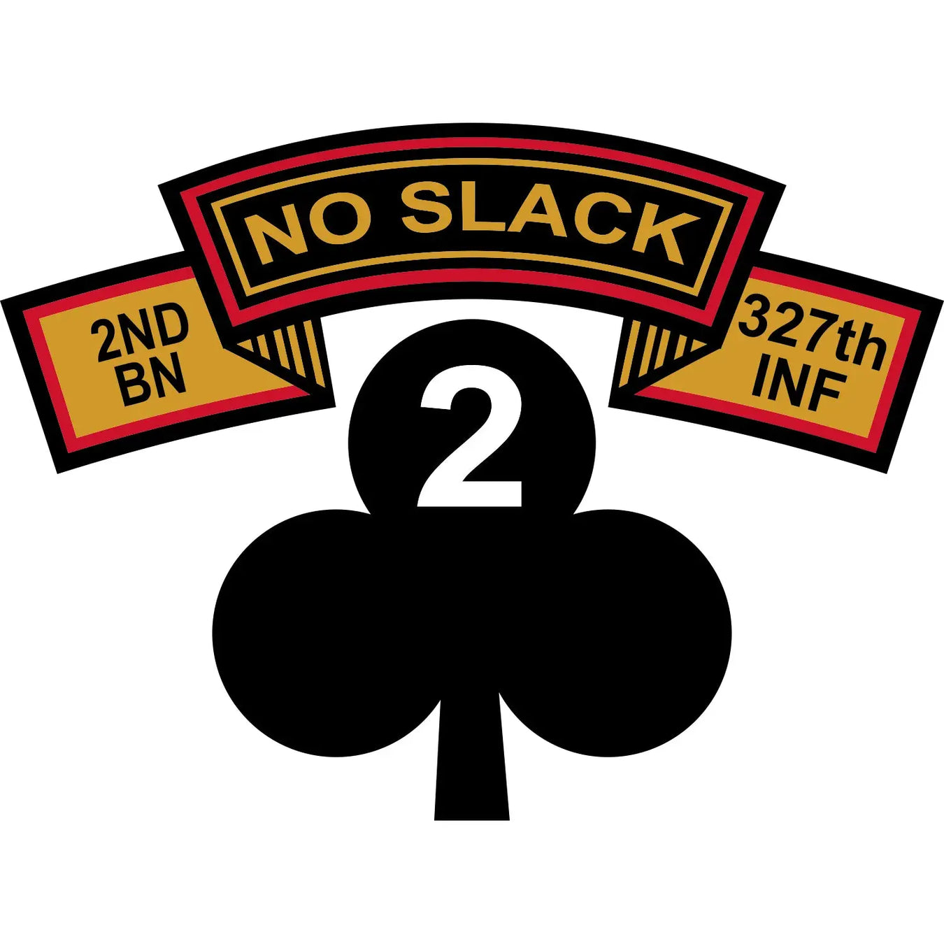 2-327 Infantry Regiment "No Slack" Logo Emblem Crest Insignia Tab